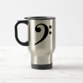 Mug De Voyage Clef basse noire (Gauche)