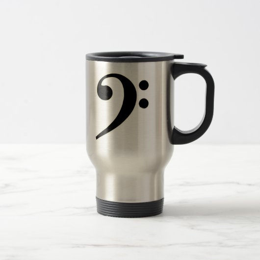 Mug De Voyage Clef basse noire (Droit)