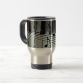 Mug De Voyage Clés de piano et notes de musique (Devant gauche)