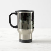 Mug De Voyage Clés de piano et notes de musique (Gauche)