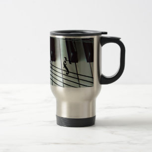 Mug De Voyage Clés de piano et notes de musique