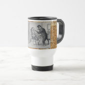 MUG DE VOYAGE CLINIQUE DENTAIRE, LUNETTE DENTISTE ET CHAT (Devant droit)