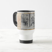 MUG DE VOYAGE CLINIQUE DENTAIRE, LUNETTE DENTISTE ET CHAT (Devant gauche)