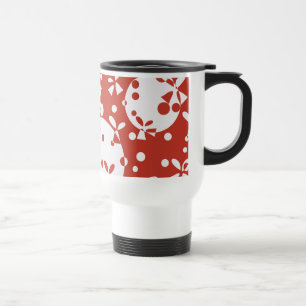 Mug De Voyage Cloche de Noël Rouge et Blanche Motif de Fêtes