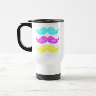 Mug De Voyage CMY Moustaches (style typographie à caractères mob