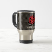 Mug De Voyage Coccinelle ; Fibre de carbone de Faux (Devant gauche)