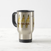 Mug De Voyage Cockatiel bird cartoon illustration (Devant gauche)