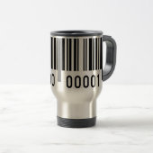 Mug De Voyage Code-barres noir Aluminium Voyage Mug (Devant droit)