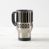Mug De Voyage Code-barres noir Aluminium Voyage Mug (Devant gauche)