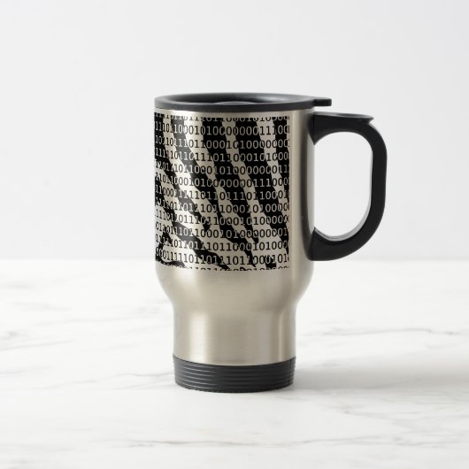 Mug De Voyage Code binaire Zebra noir et blanc (Droit)