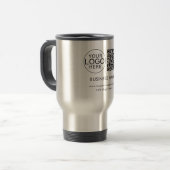 Mug De Voyage Code QR du logo d'entreprise Evénements d'entrepri (Devant gauche)