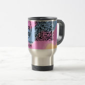 Mug De Voyage Code QR minimal simple ajouter un logo scanner nom (Devant droit)