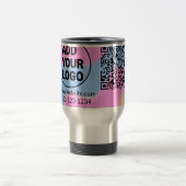 Mug De Voyage Code QR minimal simple ajouter un logo scanner nom (Centre)