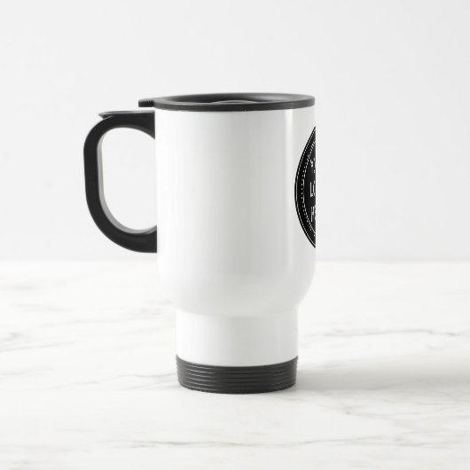 Mug De Voyage Code QR noir élégant et élégant (Gauche)