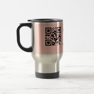 Mug De Voyage Code QR simple pour baby shower avec nom et texte