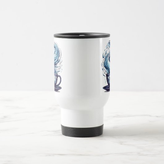 Mug De Voyage Coding Coffee Cup Binary Stream (Centre)