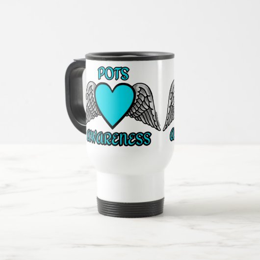 Mug De Voyage Coeur/ailes...POTS (Devant gauche)