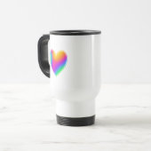Mug De Voyage Coeur arc-en-ciel (Devant gauche)