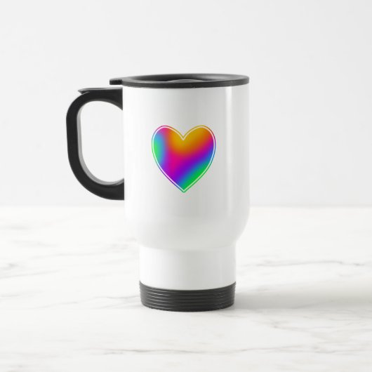 Mug De Voyage Coeur arc-en-ciel (Gauche)