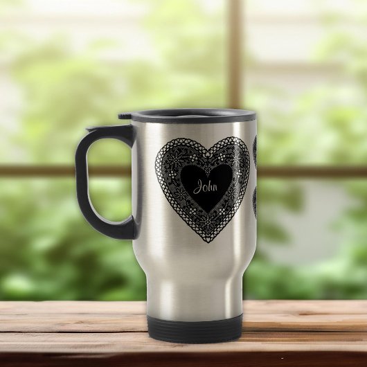 Mug De Voyage Coeur de dentelle vintage