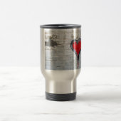 Mug De Voyage Coeur de graffiti rouge (Centre)
