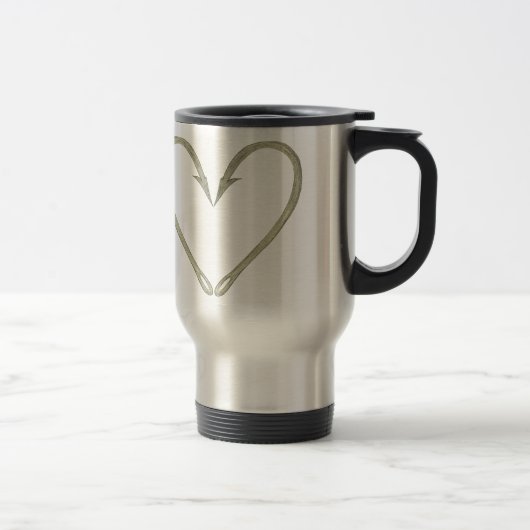 Mug De Voyage Coeur d'hameçon (Droit)