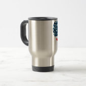 Mug De Voyage coeur du drapeau américain (Devant gauche)