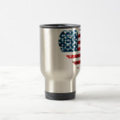 Mug De Voyage coeur du drapeau américain (Centre)