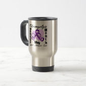Mug De Voyage Coeur floral - mois de conscience de fibromyalgie (Devant gauche)
