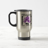 Mug De Voyage Coeur floral - mois de conscience de fibromyalgie (Gauche)