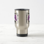 Mug De Voyage Coeur floral - mois de conscience de fibromyalgie (Centre)