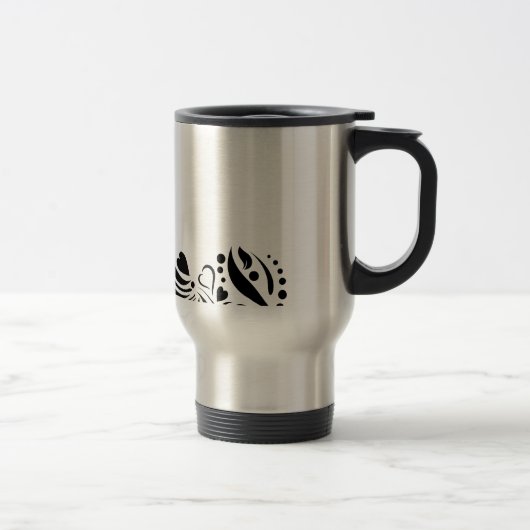 Mug De Voyage Coeur noir (Droit)
