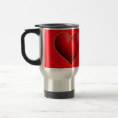Mug De Voyage Coeur rouge 3-D brillant (Gauche)