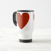 Mug De Voyage Coeur rouge clair (Devant gauche)