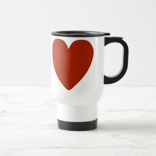 Mug De Voyage Coeur rouge clair (Droite)
