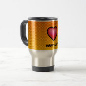 Mug De Voyage Coeur rouge jaune-orange (Devant gauche)