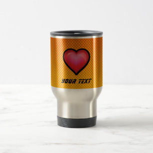 Mug De Voyage Coeur rouge jaune-orange