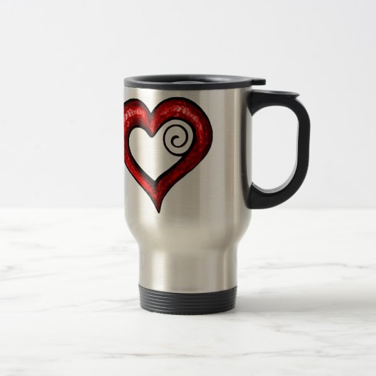Mug De Voyage Coeur roux (Droit)