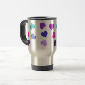 Mug De Voyage Coeurs colorés mignons (Devant gauche)