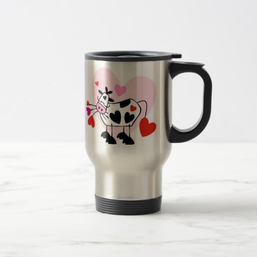 Mug De Voyage Coeurs de vache (Droit)