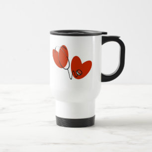 Mug De Voyage Coeurs et T-shirts et cadeaux de stéthoscope