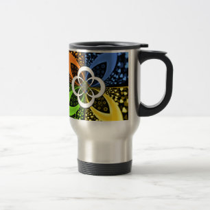 Mug De Voyage Cœurs iridescents motif à pois sans couture Art ab