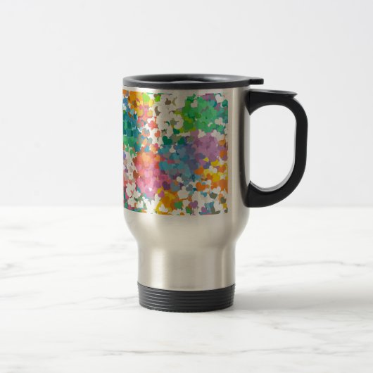 Mug De Voyage Coeurs Pastel Confetti (Droit)