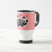 Mug De Voyage Coeurs précieux de panda (Devant droit)