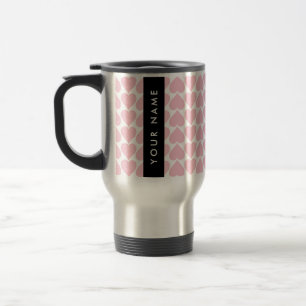 Mug De Voyage Coeurs roses, Romantique, Votre Nom, Personnaliser