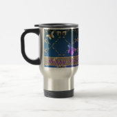 Mug De Voyage Coeurs Roses romantiques et boue de texte papillon (Gauche)