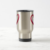 Mug De Voyage Coeurs rouges cool (Centre)