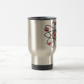 Mug De Voyage Coeurs rouges de Saint Valentin atomique (Centre)