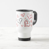 Mug De Voyage Coeurs tumultueux (Devant droit)