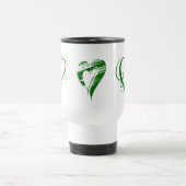 Mug De Voyage Coeurs verts, Amour, Romance, Saint Valentin (Centre)